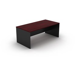 Om Melamine Straight Desk 720Hx1800Wx900mmD Redwood Charcoal