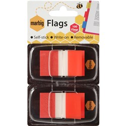 MARBIG FLAGS COLOURED TIP Red 