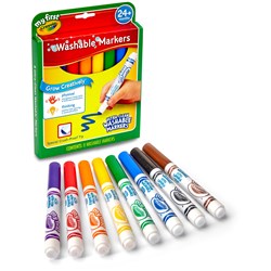 CRAYOLA MY FIRST MARKERS 8 Assorted Washable Round Nib 