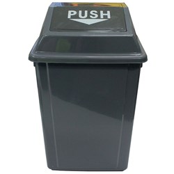CLEANLINK RUBBISH BIN With Bullet Lid 60Litres Grey  