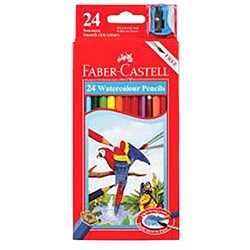 FABER-CASTELL WATERCOL PENCILS Watercolour Assorted Pack of 24