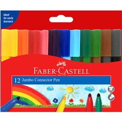 FABER-CASTELL JUMBO CON PEN Jumbo Connector Assorted Pack of 12