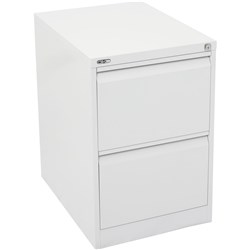 GO 2 DRAWER FILING CABINET H730mm x W460mm x D620mm White