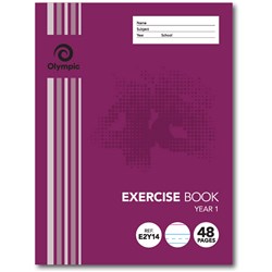 OLYMPIC EXERCISE BOOKS Year 1 QLD Ruling 225x175 48 Pages