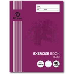 OLYMPIC EXERCISE BOOKS Year 2 QLD Ruling 225x175 48 Pages