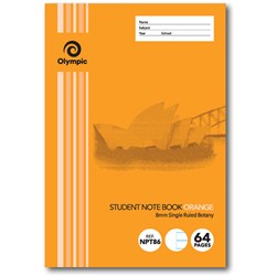 TUDOR BOTANY BOOKS NSW PRIMARY 64Pg 250x176 8mm Dbl Ruled Org 