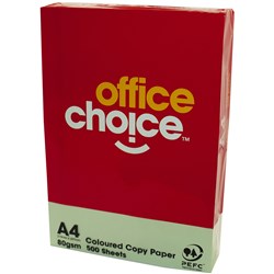 OFFICE CHOICE 80GSM A4 TINTED Paper Green 500 Sheets Ream  