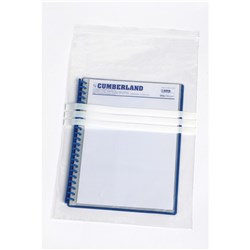 CUMBERLAND RESEALABLE PLASTIC Write On 305x460mm Pack of 100