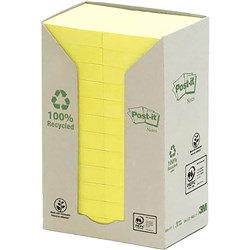POST-IT 653-RTY NOTES TOWERS Recycled Yellow 35X48mm Pack of 24