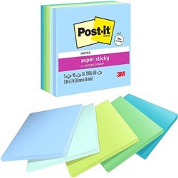 POST-IT 654-5SST NOTES Super Sticky Tropic 76x76mm Pack of 5