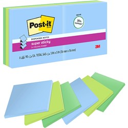 POST-IT R330-6SST NOTE RCYCLD Super Sticky 76x76mm Tropic Pack of 6