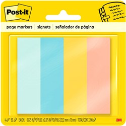 POST-IT 671-4AF PAGEMARKERS Neon Asstd 22mm X 73mm Pack of 4