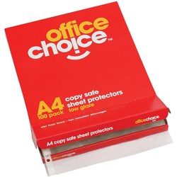 OFFICE CHOICE SHEET PROTECTORS A4 ECON. BX100 