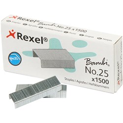 REXEL STAPLES No.25 Bambi Box of 1500