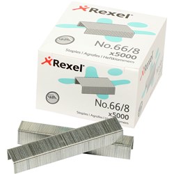 REXEL STAPLES Giant No.66/8mm 45Sht Box of 5000