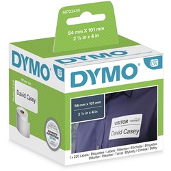 DYMO LABELWRITER LABELS Paper Ship 54x101mm White30323 Box of 220