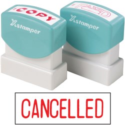 XSTAMPER -1 COLOUR -TITLES A-C 1119 Cancelled Red 