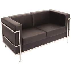 SPACE LOUNGE CHAIR Two Seater Black PU 