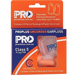 PROPLUG EPOU UNCORDED EARPLUGS Disposable, 110dB, Class5 Pack of 10