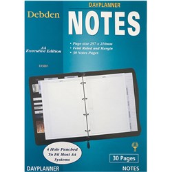 DEBDEN DAYPLANNER REFILL A4 Notes 