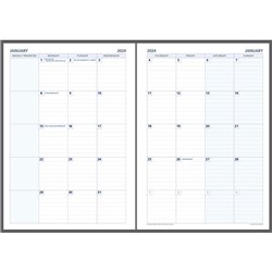 DEBDEN DAYPLANNER REFILL A4 Monthly Dated Calendar 