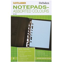 DEBDEN DAYPLANNER REFILL DESK Colour Lined Note Pad 216x140 
