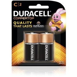 DURACELL COPPERTOP BATTERY C Pack of 2